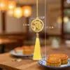 Decoração de Bolo para o Festival do Meio do Outono de 2025 Coelhinho de Mooncake Enfeites Nuvem Auspiciosa Coelho de Jade Lua Cheia do Meio do Outono Borla Chinesa Plug-in