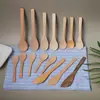Cuchara de Miel de Madera Natural, Cuchara para Mermelada, Cuchara de Madera Desechable, Cuchara para Medicamentos, Cuchara para Helado, Cuchara de Postre de Madera Estilo Japonés, Práctico