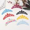 Accesorios para el cabello y la cabeza para niños, venta transfronteriza, materiales semiacabados, pegatinas de tela con forma de corona para niños.
