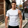 Camiseta de treino de manga curta lisa e justa, respirável e de secagem rápida, para academia, para homens, para comércio exterior transfronteiriço