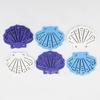 Estrella de mar/concha de 5 cm tres colores manualidades decorativas de madera bloques de construcción pintados para niños