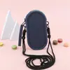 Bolsa de Hombro Cruzada Individual de Silicona para Teléfono, Bolso con Cremallera para Monedas, Bolsa de Belleza Impermeable, Bolsa de Maquillaje de Dibujos Animados, Mini Bolsa Cruzada
