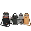 Set de enfriador de vino hecho a medida para picnics al aire libre, que incluye botellas de vino, copas de vino y bolsas de hielo.. También podemos personalizar el diseño según las imágenes que proporcione.