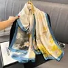 Nova Moda Estilo Primavera e Verão 2025 Lenço Longo de Seda Elegante Lenço Longo de Cetim Lijing para Mãe Leve Versátil para Viagem