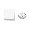Interruptor inalámbrico inteligente de control único doble para el hogar, autoalimentado, sin cableado, panel 86, sin batería, impermeable, para pegar en cualquier lugar