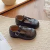 Zapatos de Cuero para Niñas 2026 Otoño Nuevos Zapatos Individuales para Niñas Zapatos de Princesa Estilo Británico Transpirables Suela Suave Zapatos para Bebé