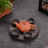 Adornos para Mascotas de Té Se Pueden Usar para Cultivar Mini Tetera de Arena Púrpura Juego de Tazas Taza de Bolsillo Pequeña Punta de Dedo Tetera Juego de Té Juego de Té Kung Fu