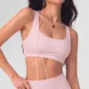 Nuevo sujetador deportivo de estilo europeo y americano con estampado de lunares, espalda cruzada, cuello cuadrado, ropa interior de yoga transpirable, ropa para ejercicio de alta intensidad