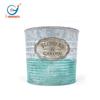 Venta al por mayor de fábrica cubo de hierro de color galvanizado a juego para exteriores antioxidante cubo creativo maceta de color galvanizado en contraste