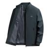 Chaqueta de Negocios Delgada de Primavera y Otoño Leisibert para Hombre con Cuello Vertical Bordado Chaqueta Chaqueta Casual para Hombre Chaqueta para Hombre