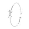 Pulsera Brazalete Lazo Antiguo Escarchado para Mujer Brazalete Abierto Ajustable Joyería Estilo Nicho Ins Combinable Pulsera Plateada