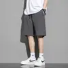Estoque disponível para atacado imediato~ Shorts masculinos, para usar ao ar livre, largos, esportivos, casuais, marca da moda, verão, seda gelada, secagem rápida, comprimento médio