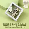 Película PE Caja Transparente para Joyería Exhibidor de Aretes Anillos Collares Caja de Almacenamiento Cuadrada Colgante Negro Blanco Venta al por Mayor