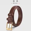 Cinturón de Mujer Piel Genuina Más Fácil de Combinar Cinturón para Jeans Negro Moda Estilo Coreano Cinturón Decorativo para Mujer Alta Calidad Nuevo Estilo 2025