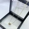Collar de Acero de Titanio Apilado de Doble Capa para Mujer Cadena Clavicular de Color Neutro de Nicho Cadena para la Cintura Pequeña de Hombre Moda Simple Lujo Ligero Accesorios Dorados
