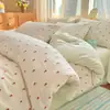 Novo modelo 2026 capa de edredom jacquard de algodão puro, lençol de cima, lençol com elástico, conjunto de cama de quatro peças