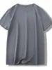 Camiseta de manga corta de seda de hielo, fresca y sedosa para el verano, ropa de seda de morera para hombre, estilo coreano, holgada y fina, camiseta de manga corta para hombre