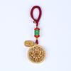 Nuevo colgante Wufu de arena dorada perfecta con forma de arena dorada, llavero de cuerda roja china retro Ping An Joy, venta al por mayor