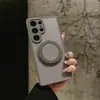 Funda Adecuada para Teléfono Móvil Samsung S25Ultra con Tacto de Piel Protección 360° Soporte Magnético Giratorio S24Fe Anti-Caída Transfronterizo A56