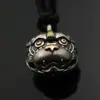 Colgante de campana de la Bestia Auspiciosa, colgante de cuerda de paraguas, campana de la Bestia Divina, campana del León Tang, joyería de la Tarjeta de María