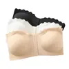 Sutiã Tomara-que-caia Sem Costura com Fecho Frontal e Bordas Onduladas, Venda Quente Transfronteiriça, Mesmo Estilo que Temu Shein Amazon, Venda Direta do Fabricante