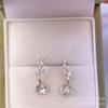 Aretes de Perlas Naturales de Agua Dulce, Nuevos Elegantes de Moda, Aretes Versátiles, Aretes de Plata Esterlina para Mujer, Joyería Popular al Mayoreo