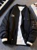 Vibras de la Calle Principal Traje de Béisbol Americano Vintage Chaqueta Cargo Casual Holgada de Marca Moderna para Hombre Primavera y Otoño Chaqueta de Aviador