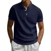Estación Independiente Transfronteriza Más Vendido Nuevo Verano Caballero Británico Secado Rápido Retro Simple Camisa Polo Manga Corta