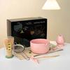Conjunto de Chá Matcha Japonês com Tigela de Chá de Gato, Batedor de Chá e Embalagem Completa para Envio Transfronteiriço em Rosa