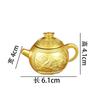 Fábrica de Origen Venta al por Mayor Tetera Pequeña Adorno de Mano con Tapa de Lingote y Símbolo de Fortuna, Juguete Portátil que Atrae la Riqueza