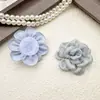 5cm Estilo Retro Hong Kong Tela con Estampado Dorado y Purpurina Camelia Piezas de Accesorios DIY para Ramilletes, Pinzas para el Cabello, Zapatos, Sombreros y Ropa