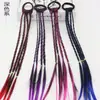 Cuerda para Trenzar el Cabello de Niña con Gradiente de Color Nuevo Seda de Alta Temperatura Bucle de Cabello Trenzado Hecho a Mano DIY Peluca Infantil