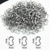 Platino Chapado en Oro Real de 18 Quilates Color Plata Grueso Conserva el Color Hebilla Abierta en Forma de 3 Hebilla de Conexión Colgante Colgante Accesorios para Joyería DIY