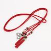 Nuevo cinturón de cintura tejido a mano coreano Hanfu con accesorios para falda con cara de caballo, cinturón con borlas y cadena fina para la cintura, venta al por mayor