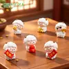 Enfeite do Ano do Carneiro Parabéns de Ano Novo Coupletos de Riqueza e Prosperidade Boneca de Ovelhinha Partículas Fofas Acessórios Decorativos DIY Pequenos Enfeites de Mesa