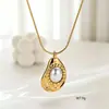 Collar Maillard de ojo de tigre para mujer, de acero de titanio, recién llegado, ligero, de lujo, con gotas de agua doradas, colgante de nicho de lujo, accesorios.