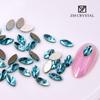 Lago Azul Nail Art Em Forma De Diamante Lágrimas De Sereia Azul Gelo Plano Em Forma De Diamante Fundo Dourado Nail Art Enfeites De Diamante