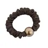 Versión Coreana de la Nueva Goma para el Cabello de Perla de Alto Brillo, Anillo de Perlas de Café Versátil para Mascarilla, Banda para el Cuero Cabelludo de Alta Elasticidad, Goma para Recoger la Cola de Caballo
