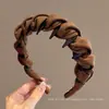 2026 Nuevo Estilo Diadema Retro de Caña Alta con un Toque Sofisticado, Diadema Dentada, Estilo Celebridad de Internet, Accesorio para el Cabello Versión Coreana