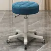 Taburete de belleza con ruedas, taburete de silla de salón de belleza para técnico de uñas, silla de trabajo grande con ruedas de altura ajustable retráctil
