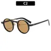 Nuevas Gafas de Sol Redondas de Personalidad Elegantes para Hombres y Mujeres, Gafas de Sol Retro de Moda Japonesas Transfronterizas