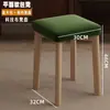 Taburete cuadrado de madera maciza apilable con cojín suave para mesa de comedor en casa, banco alto, silla de repuesto simple para comedor, resistente y adecuado para sentarse durante mucho tiempo