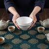 Cerámica Chaozhou Wholesale Juego de Vajilla de Porcelana Blanca Cocina Tazones Grandes Tazones Pequeños Tazones de Sopa para el Hogar Tazones de Arroz Tazones para Fideos Platos y Platos