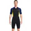 Nuevo Traje de Neopreno de 1.5 mm para Hombres, Traje de Baño de una Pieza con Protección Solar para Mujeres, Shorts de Manga Corta, Traje de Neopreno Cálido para Snorkel y Surf
