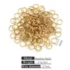 Acessórios para Joias DIY Mini Chaveiro Anel de Camada Dupla Anel Duplo Acessórios para Joias Aço Inoxidável Dourado a Vácuo Retenção de Cor