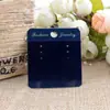 Tarjeta para aretes de terciopelo de punto azul oscuro PVC terciopelo gancho se puede colgar aretes traseros empaque de exhibición de aretes tarjeta
