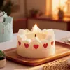 Zongbo Molde Redondo de Silicona para Casa Molde de Silicona Casa con Forma de Corazón Base para Velas Molde de Yeso Molde para Portavelas