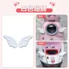 Accesorios Decorativos para Coche Eléctrico Alas de Ángel Emma Luna Yadi Campana Cuerpo Orejas de Oso Lindas para Niñas