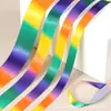 Venta directa del fabricante: Cinta acanalada de poliéster de colores para decoración de cajas de regalo DIY, cinta impresa para bodas y eventos festivos