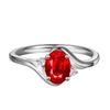 Yihua Venta Caliente Anillo de Compromiso Princesa Británica Diamante de Color Diamante Ovalado Piedra Azul Estilo Igual que Celebridad de Internet Anillo Real de Concubina